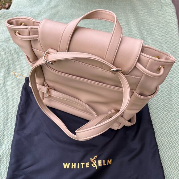 Luna Drawstring Convertible Backpack NEW + bag WEST ELM leather SAND*** - Picture 11 of 16